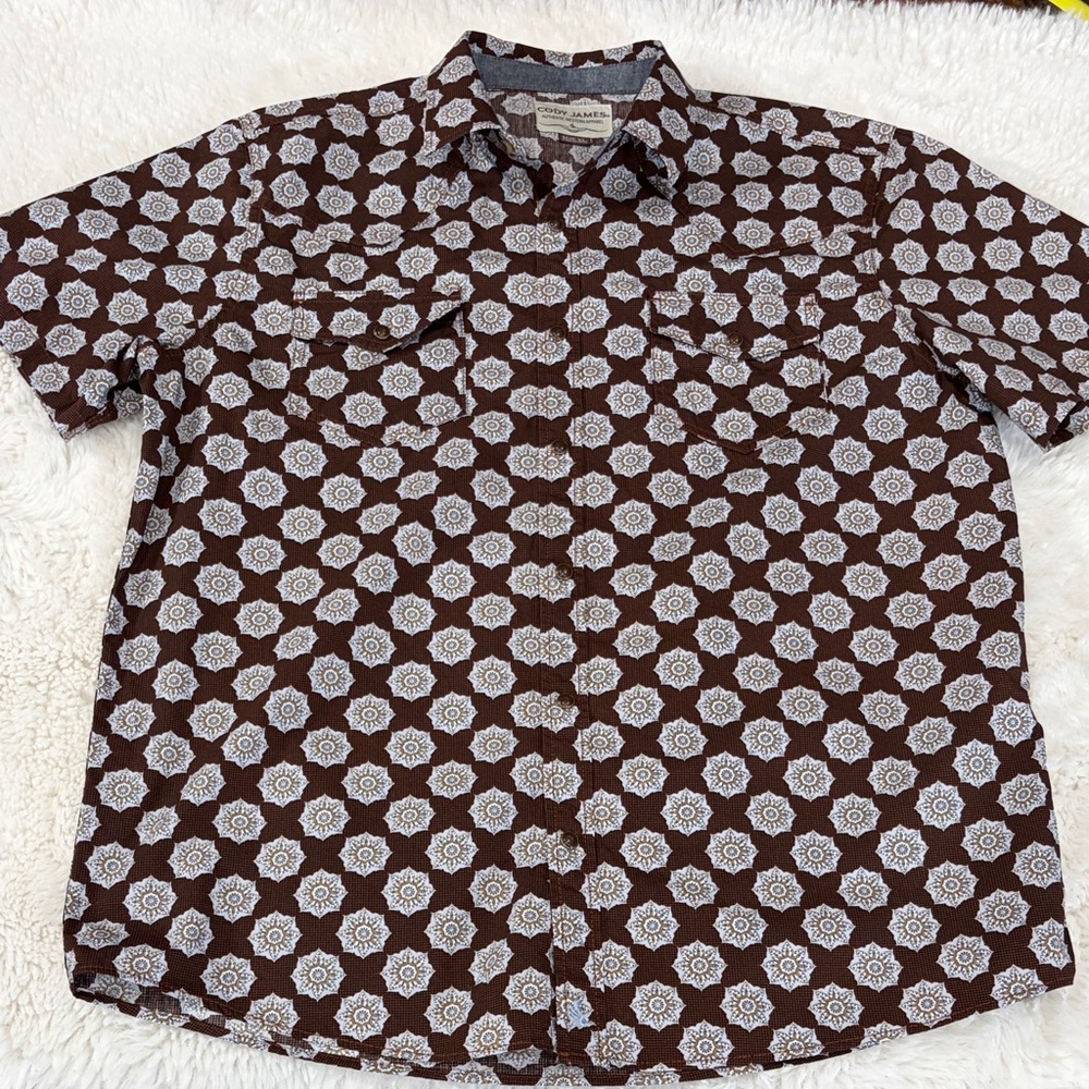 CODY JAMES Authentic Western Apparel Size XL,Men's Brown Patterned Shirt - Picture 16 of 16